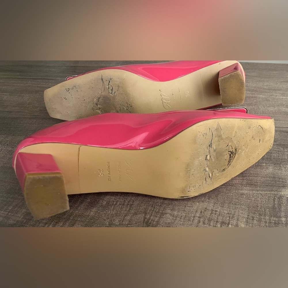 Roger Vivier Pink Patent Buckle Leather Shoes Size 38 / US 7.5 - Picture 10 of 13